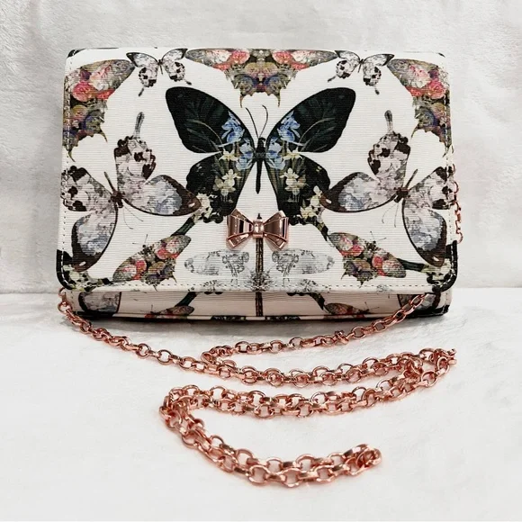Ted Baker London RARE 2017 Strisa Butterfly Print Clutch NWOT - Picture 5 of 12